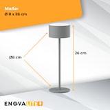 thumbnail of ENOVALITE LED Tischleuchte ELED700402 1 W 2200 K, 2500 K, 3000 K einstellbar in warm-, neutral- und kaltweiß (CCT) grau IP44