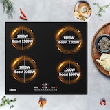 thumbnail of CIARRA inductiekookplaat 60cm kookplaten 4-zone inbouw inductiekookplaat booster VM4BBIH