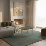 thumbnail of Teppich Schlafzimmer Unifarben Elegant Waschbar Strapazierfähig Wohnzimmer Esszimmer Pflegeleicht Grün 140x200 cm – NECKAR von Kadima Design