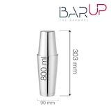 thumbnail of HENDI Tin-on-Tin Boston Shaker, Edelstahl, universell einsetzbar - perfekt für die meisten Arten von Cocktails