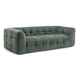 thumbnail of Canapé 3 places en bois et polyester vert L 228 cm