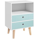 thumbnail of HOMCOM Cómoda de Madera con 2 Cajones y 1 Estante tipo Armario Bajo Cajonera