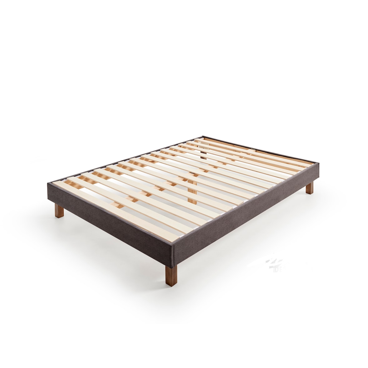 Base Tapizada 160x200 Descansin | Gris | Maxima Comodidad | Lujo a tu Alcance