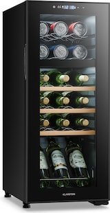 thumbnail of Klarstein Bovella 18 Duo+ Zweizonen-Weinkühlschrank 50l 18 Fl. Glastür Schwarz