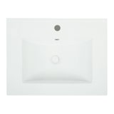 thumbnail of Lavabo HWC-D16, lavamanos cuarto de baño, cerámica blanca angular ~ 61cm 18mm borde