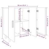 thumbnail of Helloshop26 - Buffet Sideboard Kommode Kleiderschrank Aufbewahrungsmöbel Organizer für Küche Wohnzimmer Lounge 90 x 34 x 80 cm 02_0032118