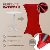 thumbnail of DETEX® Stehtischhusse 5er Set Bordeaux-Rot 80-85cm Verstärkter Fußbereich 30°C Waschbar Stehtisch Hussen Stretch Bezug