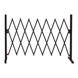 thumbnail of Alu Absperrgitter HWC-K56, Scherengitter Schutzgitter Zaun, ausziehbar schwenkbar Stahl 103x31-200x31cm, braun