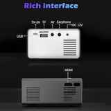 thumbnail of Projecteur LED Portable Multimédia Jeux Maison 25ANSI Lumineux Longue Durée Noir YONIS