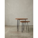 thumbnail of 2er Set Beistelltisch Sheesham Holz und Metall, Industrial-Design, Vielseitig. 60x60x56 cm | Kadima Design