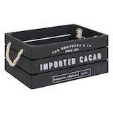 thumbnail of Lot de 3 Caisses de rangement Cagettes en Bois Gris et Corde