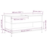 thumbnail of vidaXL Couchtisch Räuchereiche 100x50x50 cm Holzwerkstoff und Metall