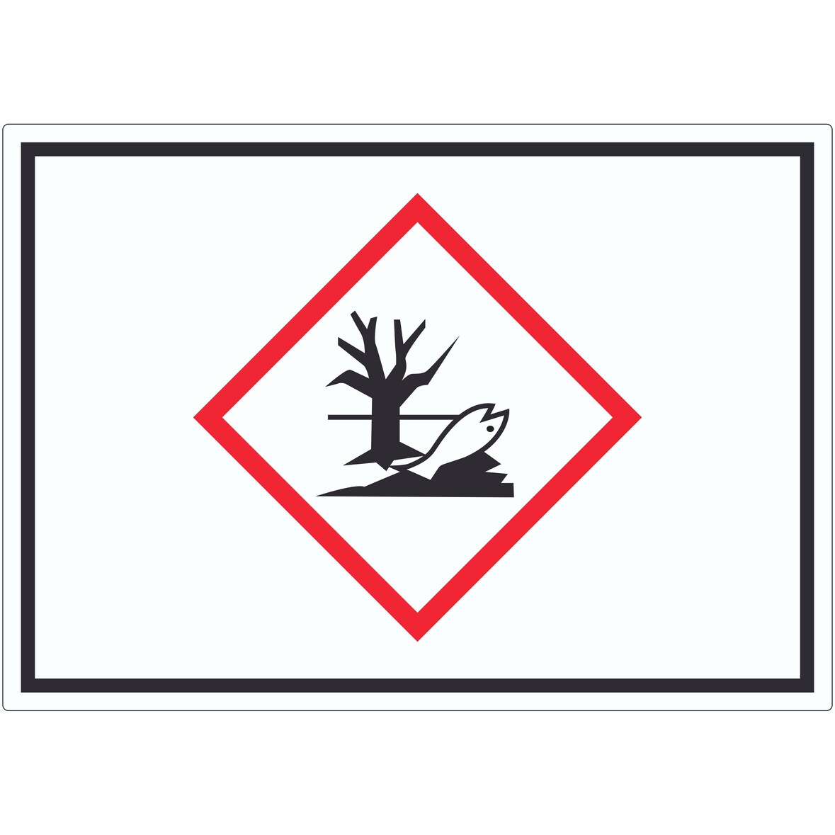 Aufkleber Gewässergefährdend Symbol Verunreinigung von Wasser A6 (105x148mm)