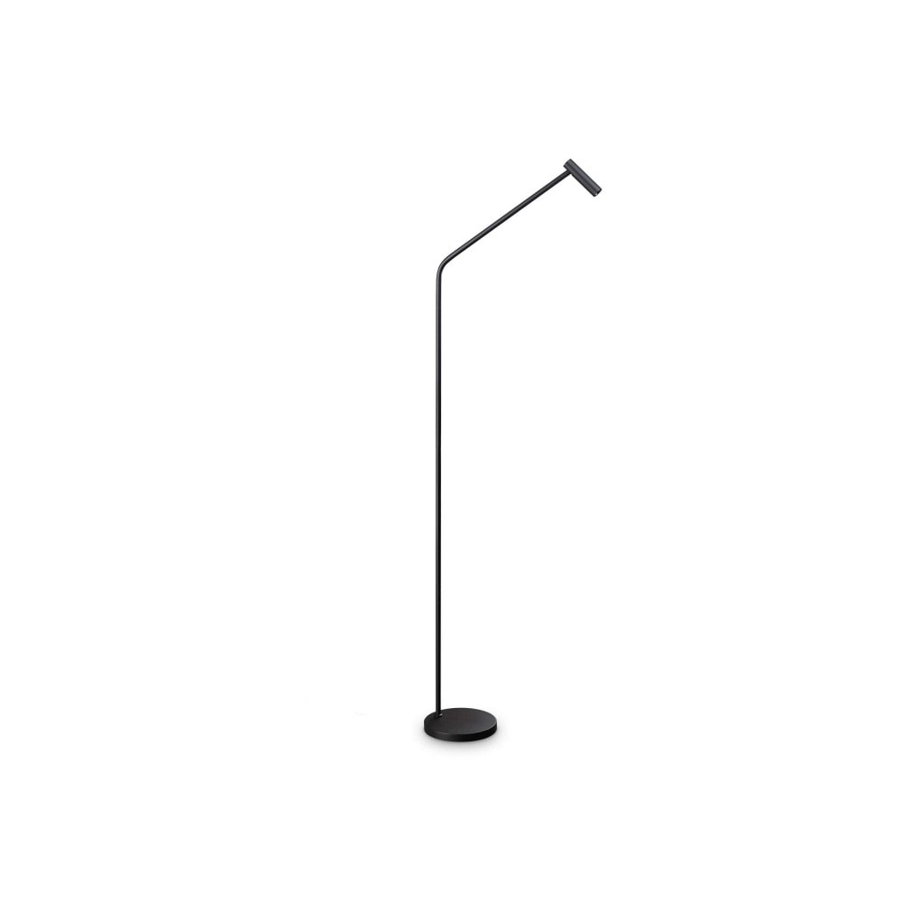 easy pt, stehleuchte aus schwarzem metall, ideal lux