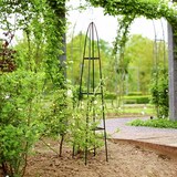 thumbnail of Relaxdays Rankturm Metall spitz 190 cm, Rankhilfe für Kletterpflanzen und Rosen, freistehende Ranksäule für Garten, grün