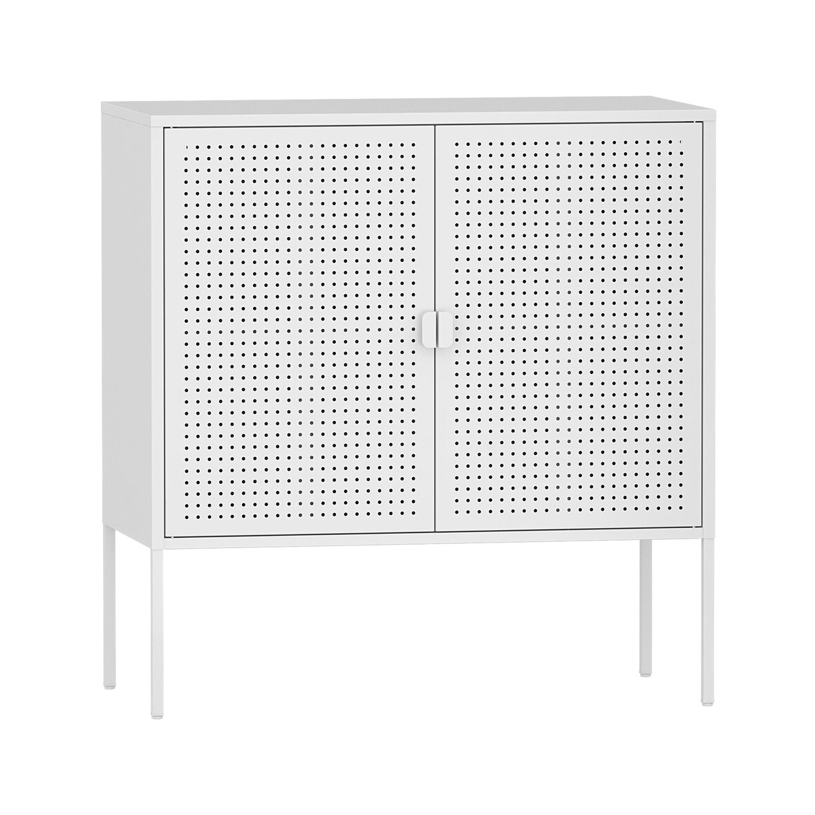 Helloshop26 - Sideboard Kommode Aufbewahrungsmöbel für Wohnzimmer Eingangsbereich Schlafzimmer Stahl 83 x 80 x 40 cm weiß 03_0009021