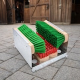 thumbnail of Profi Schuhputzer Schuh und Stiefelputzer Schuhreiniger Besen-Set Schuhabtreter Stiefelreiniger Metall und Holz