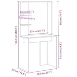 thumbnail of vidaXL Schreibtisch Graues Sonoma 78,5 x 37 x 154,5 cm Holzwerkstoff