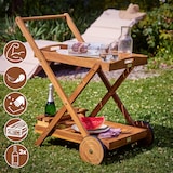 thumbnail of CASARIA® Servierwagen Beistelltisch Garten mit Rollen Holz