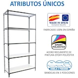 thumbnail of SimonRack Scaffali Metallo Garage 2000x1200x400 mm, 5 Ripiani in Acciaio, 200 kg per Ripiano, Antrazite/Bianco – Simonclick