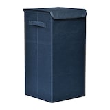 thumbnail of Panier à linge pliable en tissu Bleu chiné avec couvercle 30 x 30 x H 60 cm