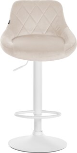 thumbnail of CHEFGASTRO Barhocker CAPE VERDE Samt Weiß HxBxT 83x46x49cm Samt Creme Barstuhl