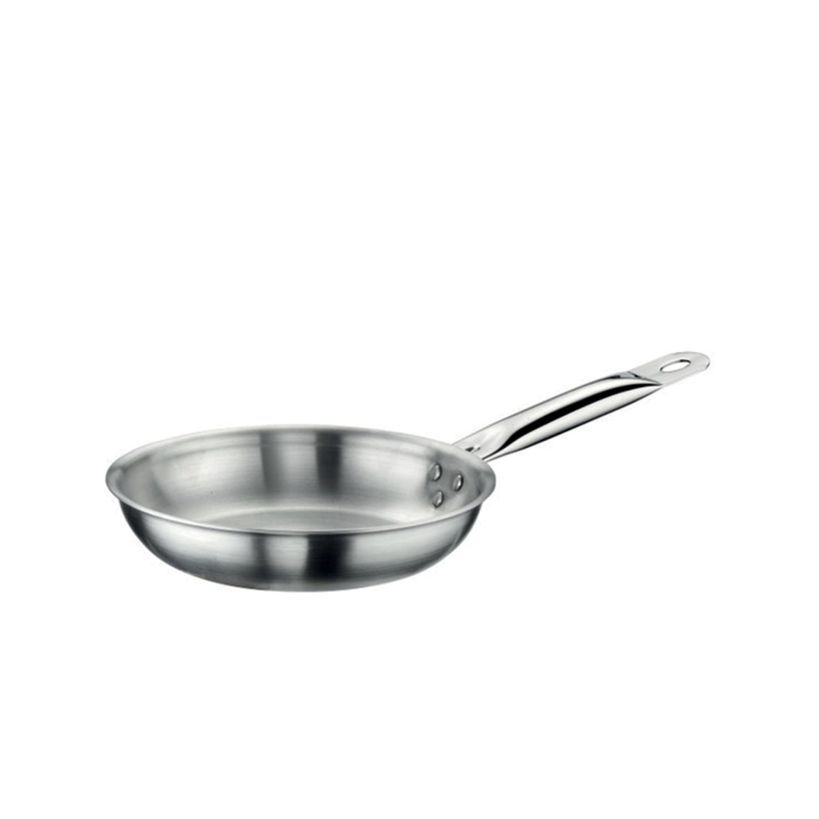 Padella Svasata Acciaio Un Manico 3 Layers, Ø 32 cm, h 6 cm, INDUZ. Ø 22 cm