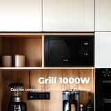 thumbnail of Microondas integrable EVVO Mi35 Negro, 25L de Capacidad, Grill 1000W, Puerta y Marcos Efecto Brillante, Multifunción, 8 Funciones