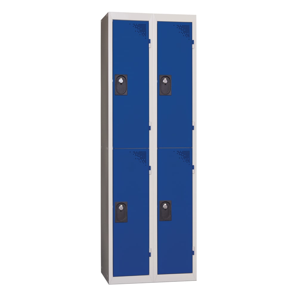 Vestiaires 2 cases x 2 colonnes - En kit - Bleu - Largeur 60cm PROVOST