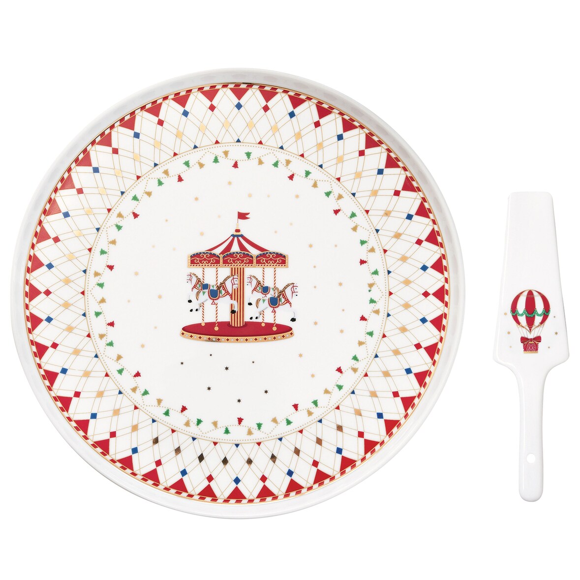 Christmas Wonderland Tortenplatte Ø32cm mit Tortenheber Gebäckteller Weihnachten