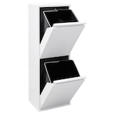 thumbnail of ARREGUI Basic CR201-B Cubo de basura y reciclaje de acero de 2 cubos, mueble de reciclaje, 2 x 17 L (34 L), blanco