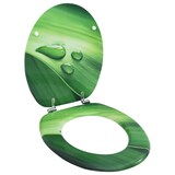 thumbnail of vidaXL Toilettensitz mit Deckel MDF Grün Wassertropfen-Design