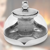 thumbnail of Teekanne mit Teesieb aus Edelstahl / Glas 1,2 Liter