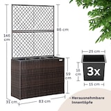 thumbnail of CASARIA® Blumenkasten Pflanztopf mit Rankgitter braun