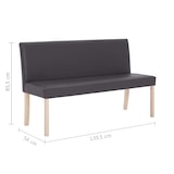 thumbnail of Helloshop26 - Sitzbank 139,5 x 54 x 85,5 cm graues Kunstleder 02_0010990
