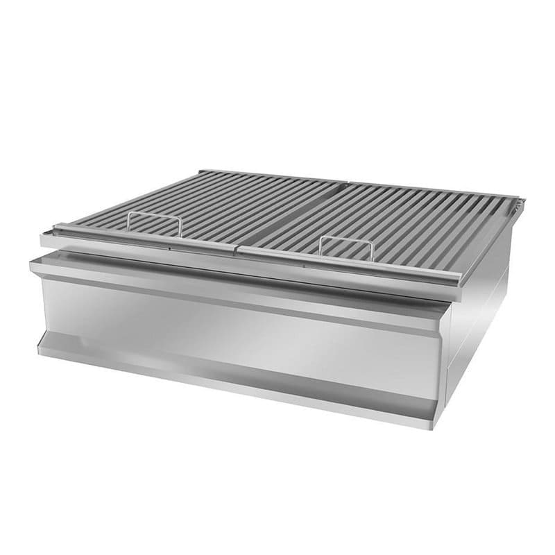 Barbacoa profesional a carbón natural de 800 mm – 1 cajón