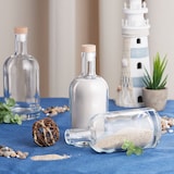 thumbnail of Relaxdays Flaschen zum Befüllen, 12er Set, 500 ml, mit Korken, für Öl, Essig, Schnaps, Likör, Glasflasche, transparent
