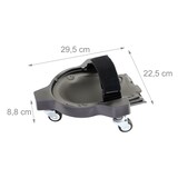 thumbnail of Relaxdays Knieschoner auf Rollen, bis 100 kg, gelenkschonende Bodenarbeiten, je BxT: 22 x 29,5 cm, Knieschützer, schwarz