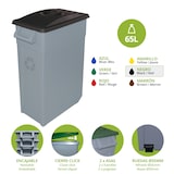 thumbnail of Zeus Abfallbehälter geschlossen 65 Liter. Farbe Schwarz.