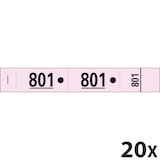 thumbnail of Lot de 20 Carnet 50 Tickets Vestiaires cartonnés - rose