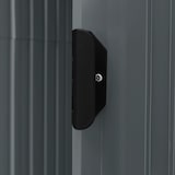thumbnail of vidaXL Gartenhaus mit Regal Grau 205x130x183 cm Eisen