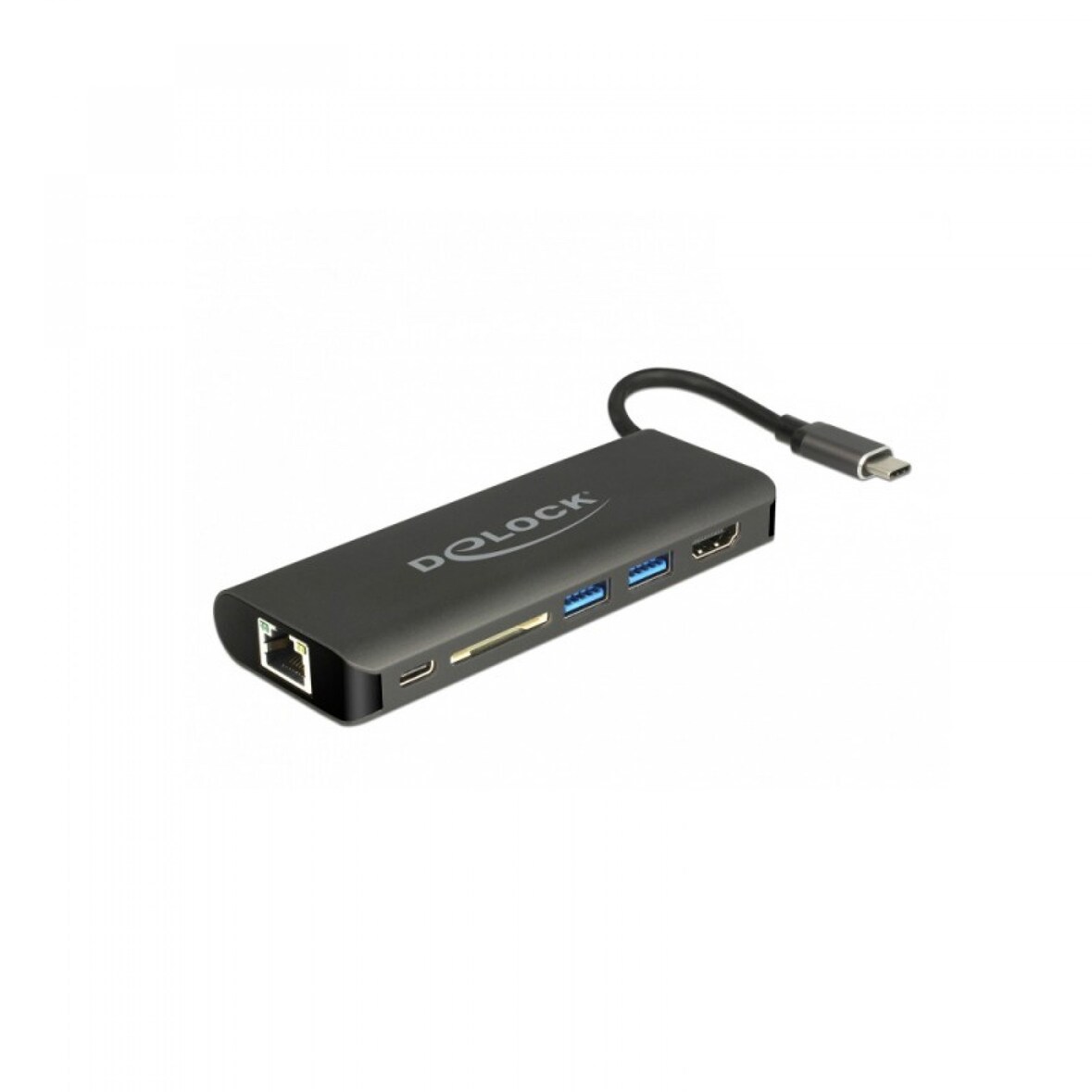 Delock USB Type-C" 3.1 Dockingstation HDMI 4K 30 Hz Gigabit LAN und PD Funktion Lade-/Dockingstation