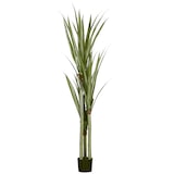 thumbnail of HOMCOM planta artificial de yuca en maceta 190 cm planta falsa con 39 hojas realistas para decoración en hogar salón oficina jardín Ø17x190 cm verde