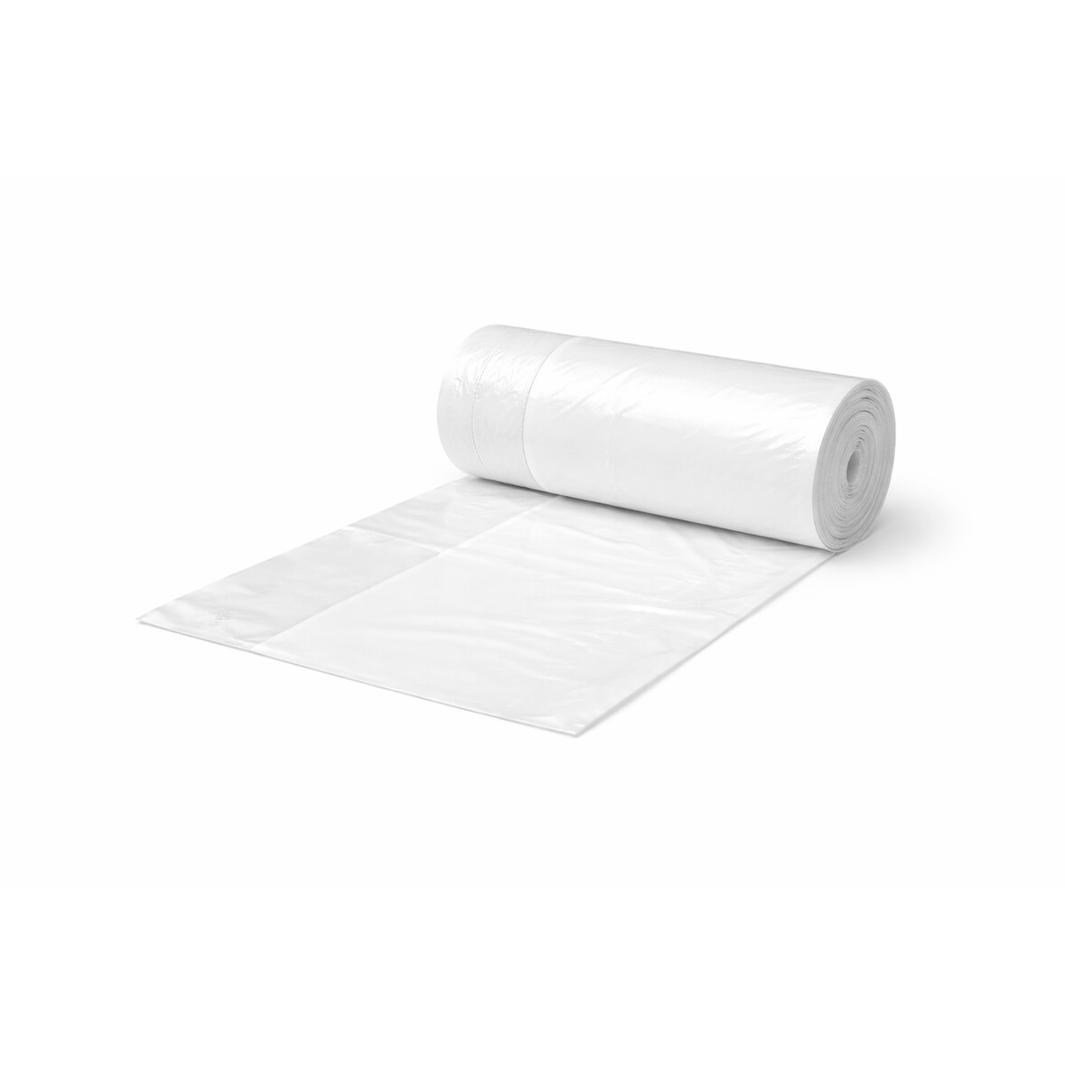 RyanPack Müllbeutel ohne Griff HDPE 42×40 cm 8µ Transparent – 100 Stück Pack