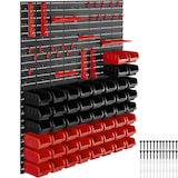 thumbnail of tectake Revistero con 28 cajas apilables y soportes para herramientas - Juego de 2 negro