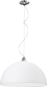 thumbnail of ISAKO Pendelleuchte 50 cm aus satiniertem weißem Glas und verchromtem Metall – E27-Angriff, modernes Design und Lichtstreuung – Rossini-Gruppe