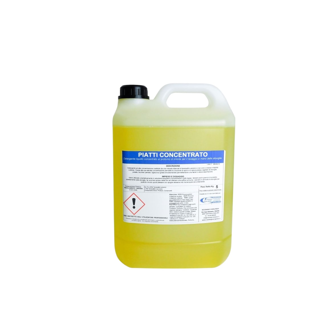 Detergente Piatti Concentrato Tanica da kg.5