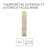 thumbnail of Set van 2 Fackelmann Tecno houten thermometers voor binnen en buiten.