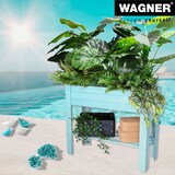 thumbnail of WAGNER GreenFAMILY Hochbeet GreenBOX Light - 70 x 83 x 34,5 cm, Massivholz türkisblau, Regalboden&Pflanztasche- 25027001