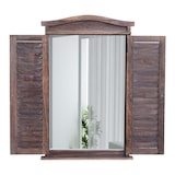 thumbnail of Décoshop26 - Badezimmer-Wandspiegel mit Fensterdesign und Fensterläden 71 x 46 x 5 cm in Antikbraun 04_0003702